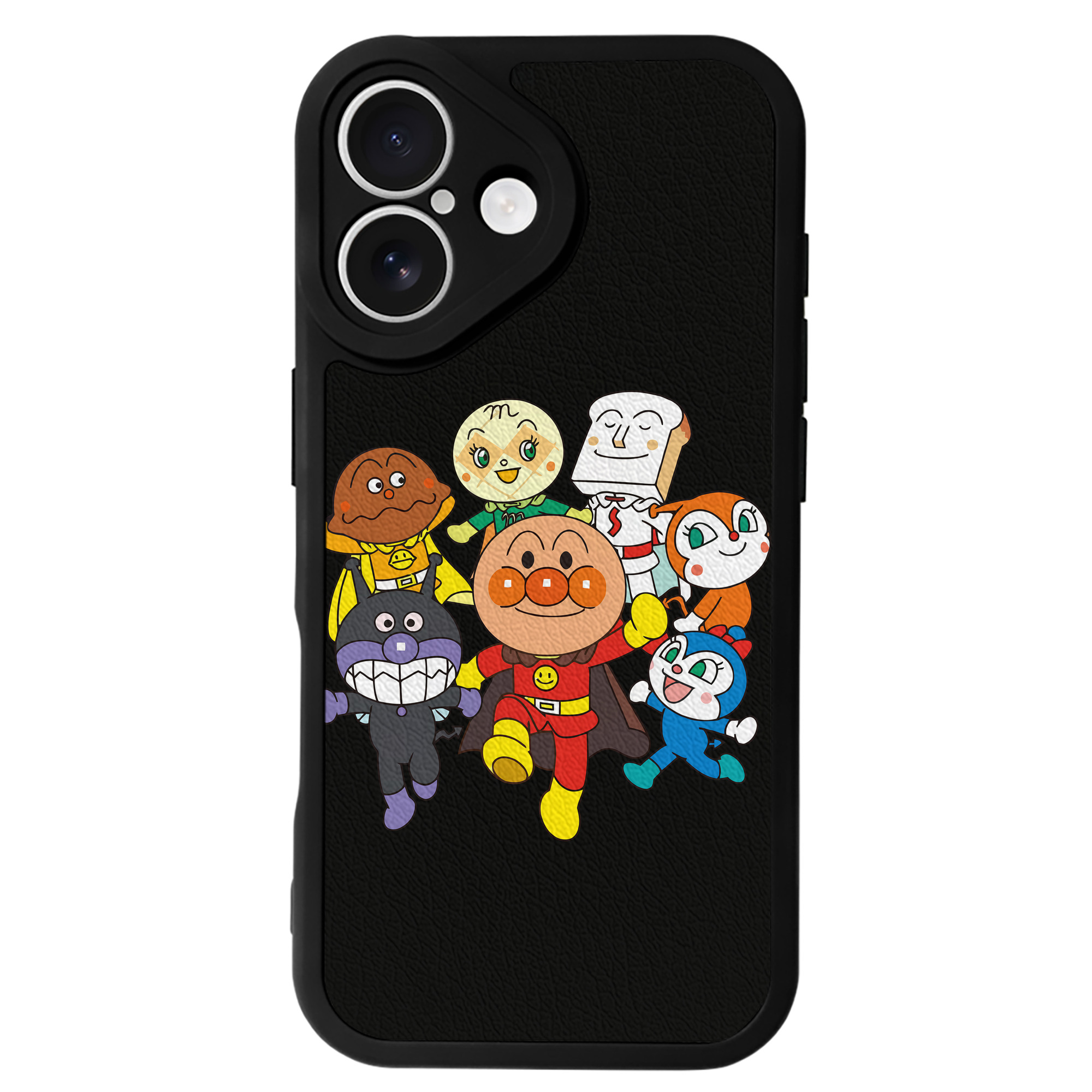 （画像用） アンパンマン Anpanman 【iPhone 16シリーズ対応】シリコンスマホケース（レザー調） 材質：シリコン